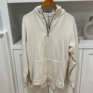 John Elliott white zipper hoodie size 0